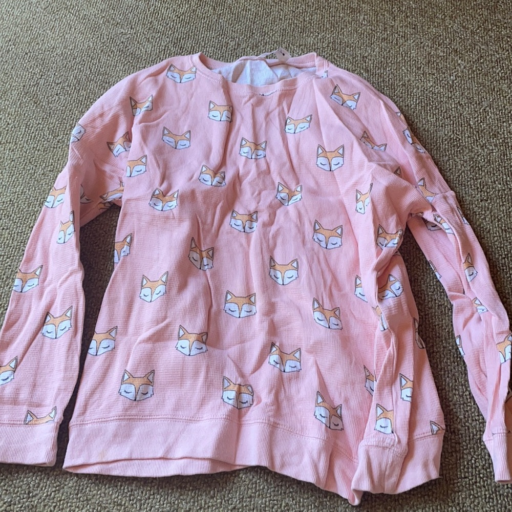 Fox patterned pajama long sleeve